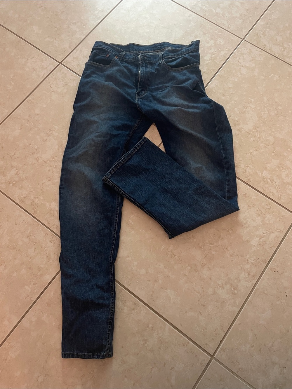 Levi's Slim Straight Jeans in Dark Blue Denim